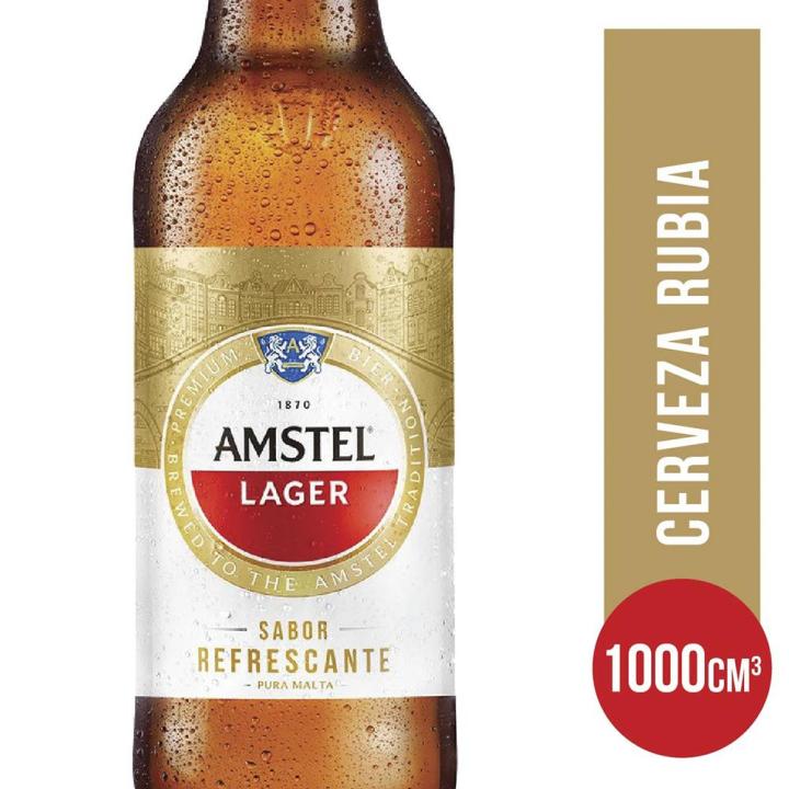 Cerveza Lager AMSTEL Botella 1 L