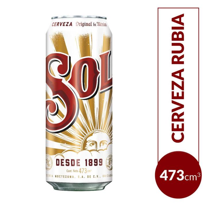 Cerveza SOL Lata 473 Cc