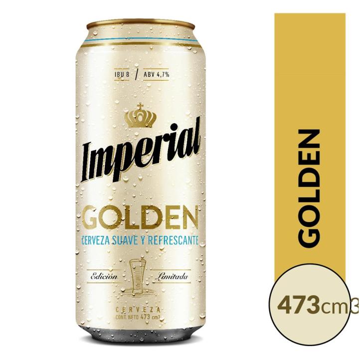 Cerveza Golden Lager Imperial Lata 473 CC