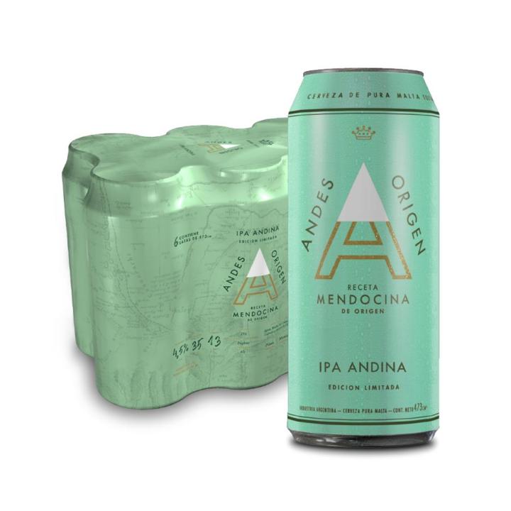 Cerveza Ipa ANDES Pack Latas 473 Cc 6 Unidades