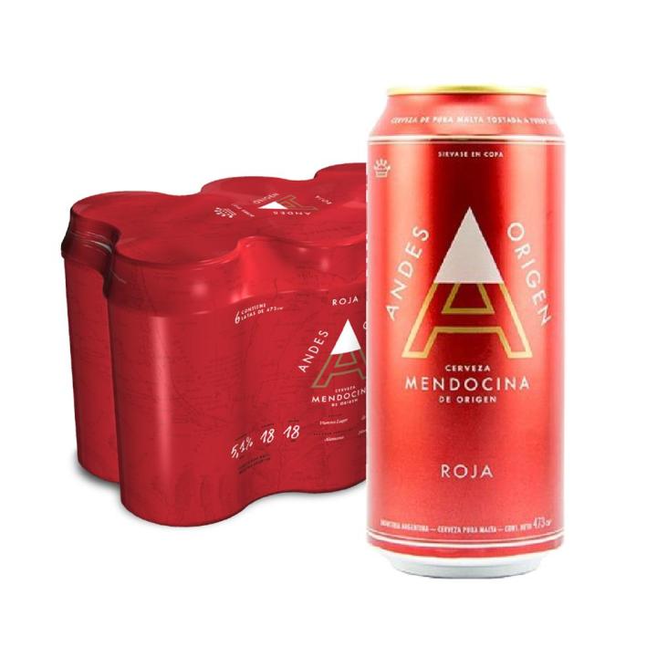 Cerveza Red ANDES Pack Latas 473 Cc 6 Unidades