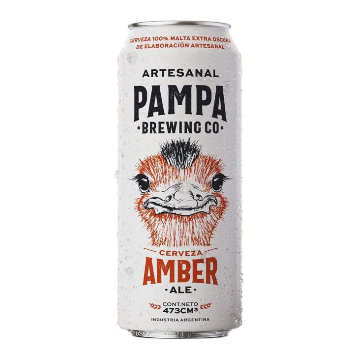 Cerveza Amber Ale PAMPA BREWING CO Lata 473 Cc