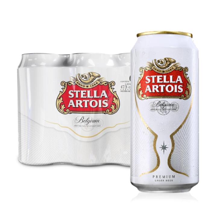 Cerveza Stella Artois Pack Latas 473 CC 6 Unidades