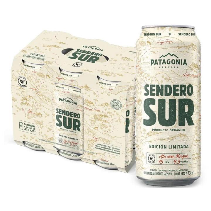 Cerveza Sendero Sur Patagonia X6 Uni 473 Ml