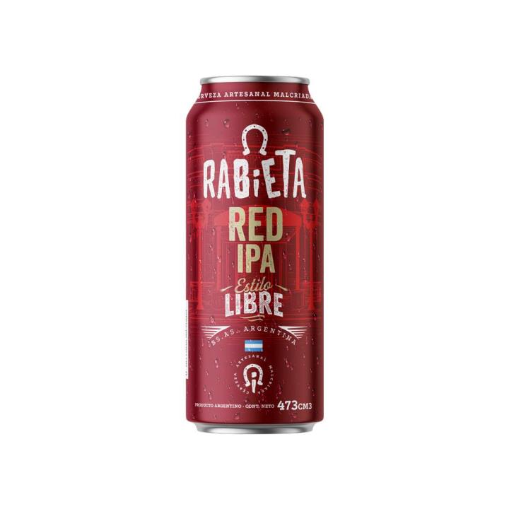 Cerveza Red Ipa RABIETA Lata 473 Cc